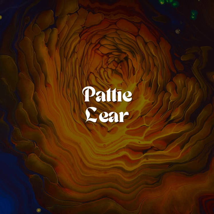 An image of work by artist Pattie Lear with their name superimposed over the image.