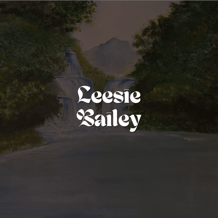 An image of work by artist Leesie Bailey with their name superimposed over the image.