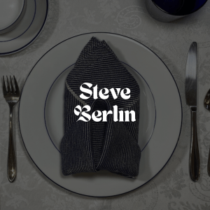 An image of work by artist Steve Berlin with their name superimposed over the image.