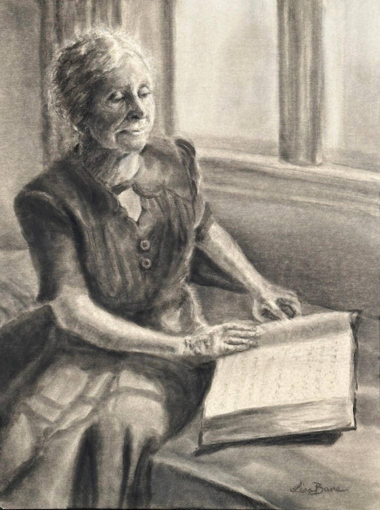 An oil painting by artist Lisa Bane.