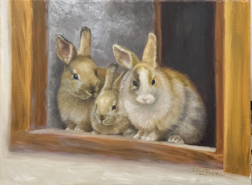 An oil painting by artist Lisa Bane.