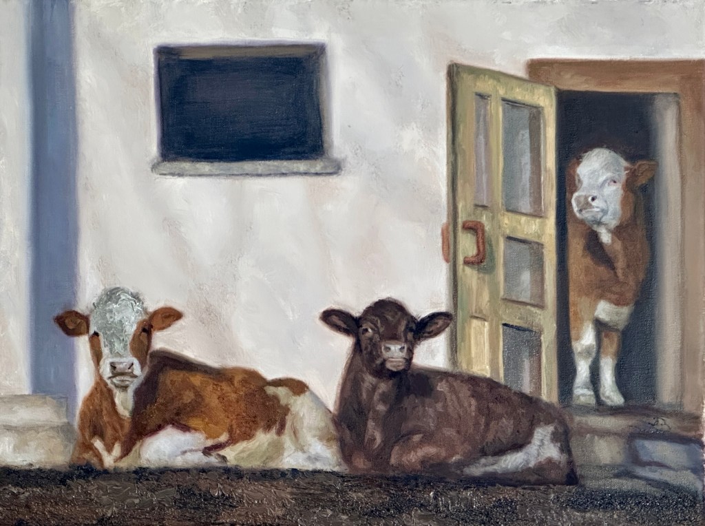 An oil painting by artist Lisa Bane.